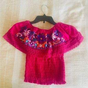 Mexican Embroidered Shirt, Size small